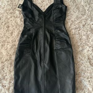 Real leather dress
